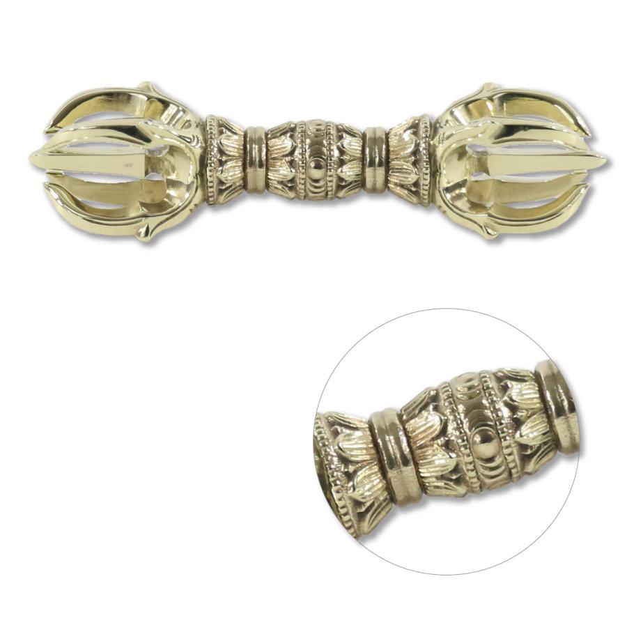 五鈷杵 8cm 豆サイズ 真言宗 密教法具 金剛杵 真鍮 日本製 送料無料