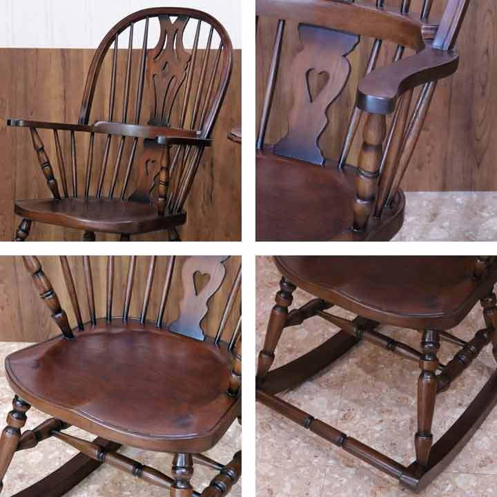 ロッキングチェア 木製 1Pソファー オーク 完成品 レトロ チェア