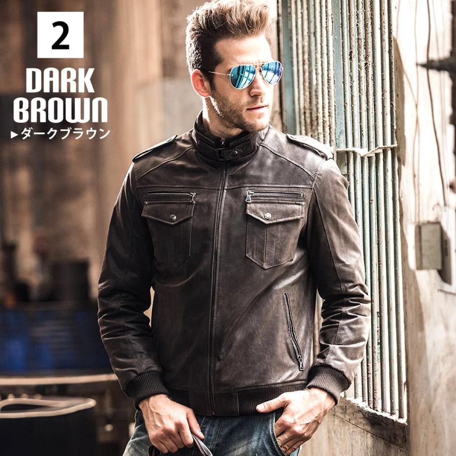 ジャケット・アウター pig skin biker leather jacket ジャケット