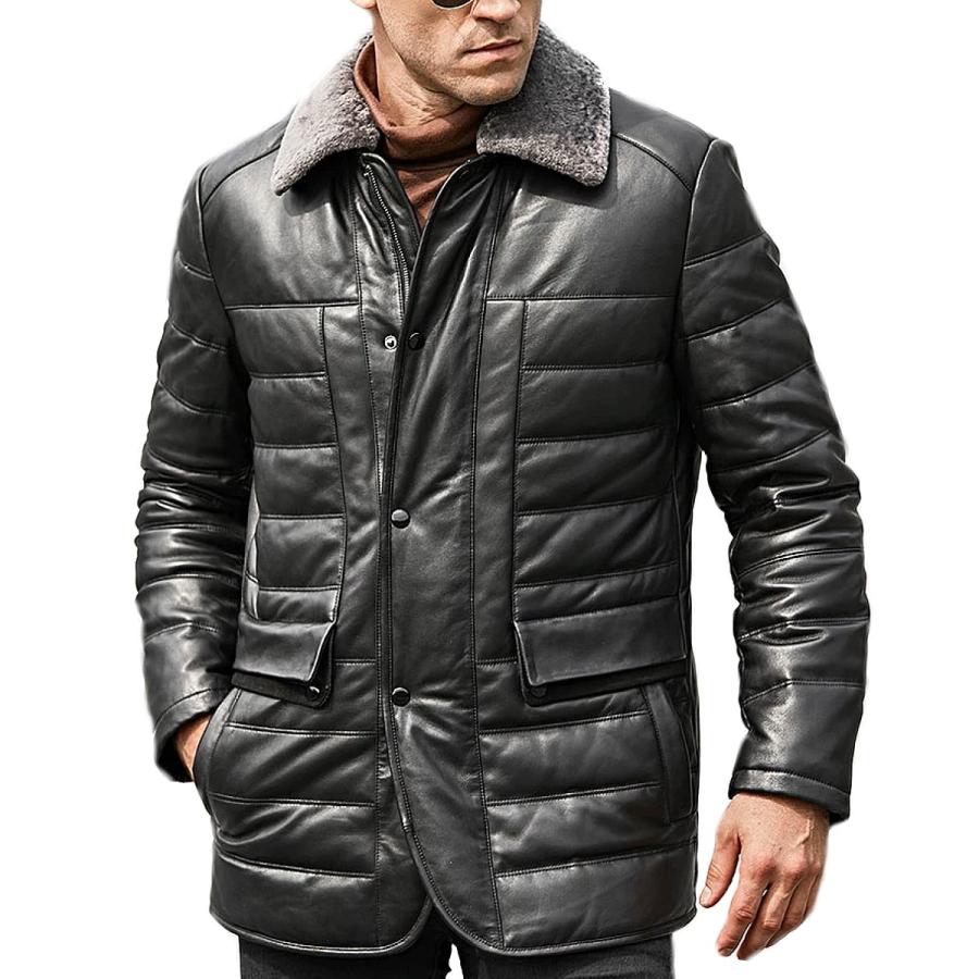 送料無料!】全10サイズ メンズ シープファーカラー ラムスキン