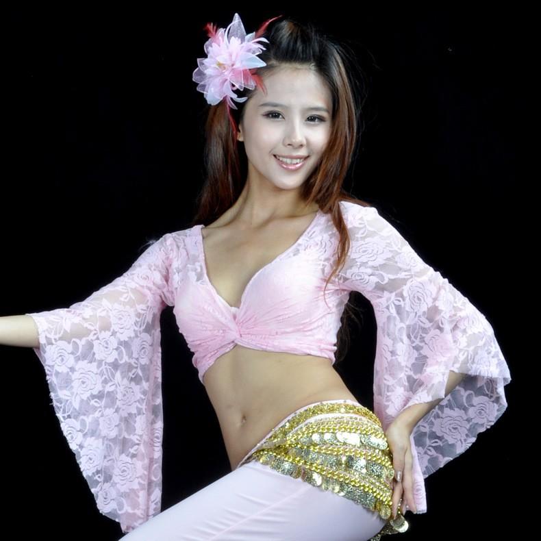 ベリーダンス 定番 花柄 レースチョリ トップス 全11色有 : Costume