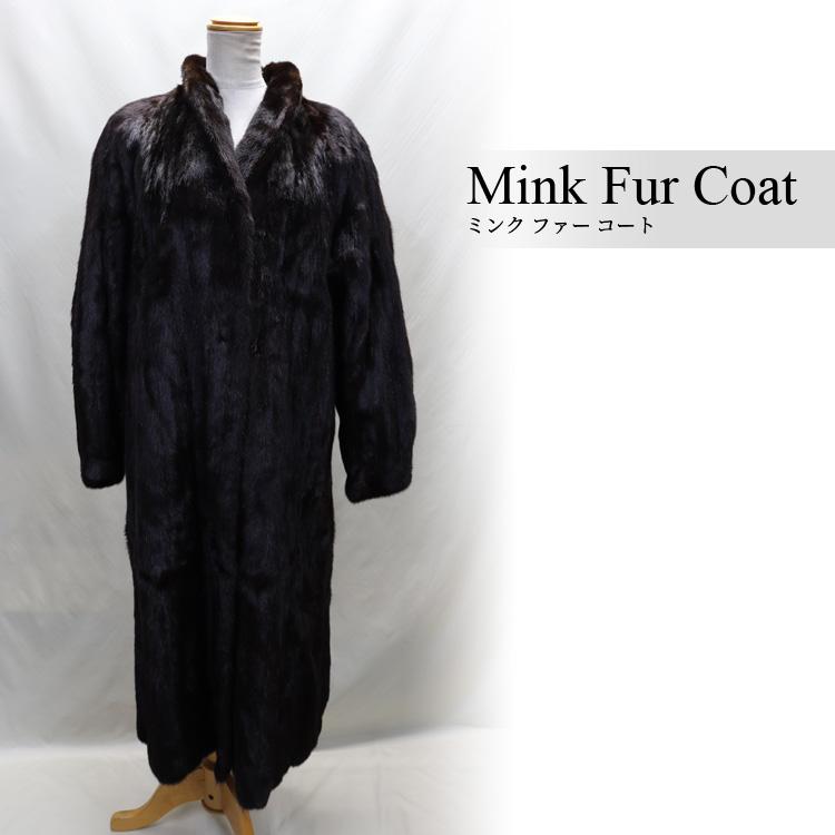 SAGA サガ ミンク ファー ロングコート ダーク 爆買 : エルベート