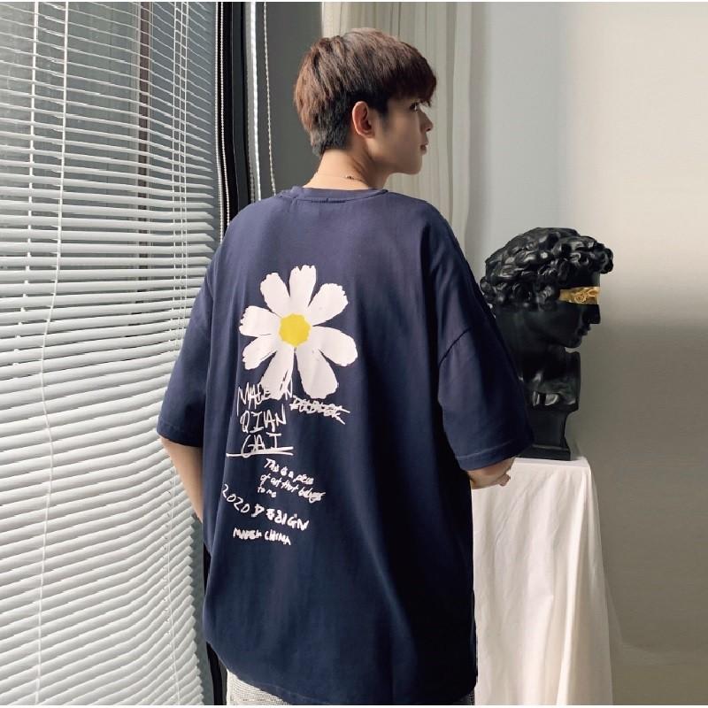 送料無料 メンズ トップス Tシャツ ビックシルエット お花 花柄 バック