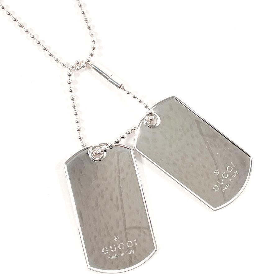 GUCCI（グッチ） ネックレス ドッグタグ ダブルプレート ボール