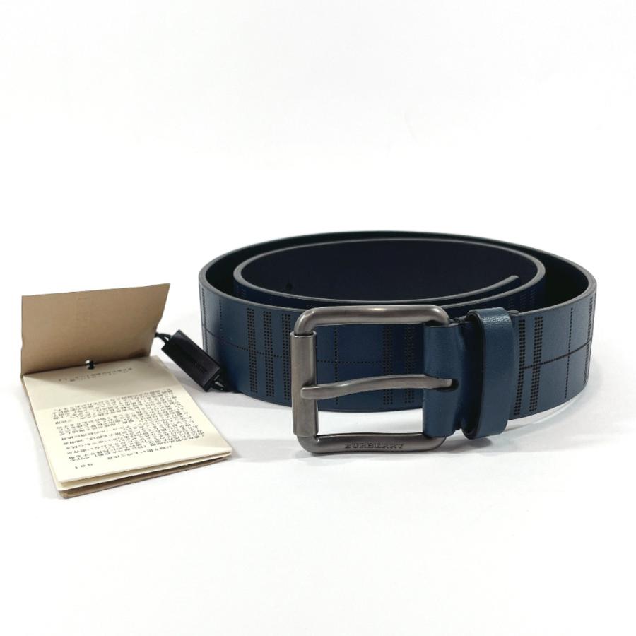 BURBERRY（バーバリー） ベルト レザー ネイビー ユニセックス 32/80