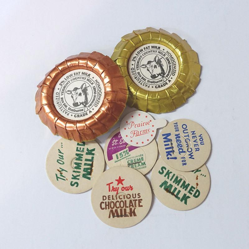 ヴィンテージ ミルク キャップ 牛乳瓶フタ 紙 送料込み(ポスト投函