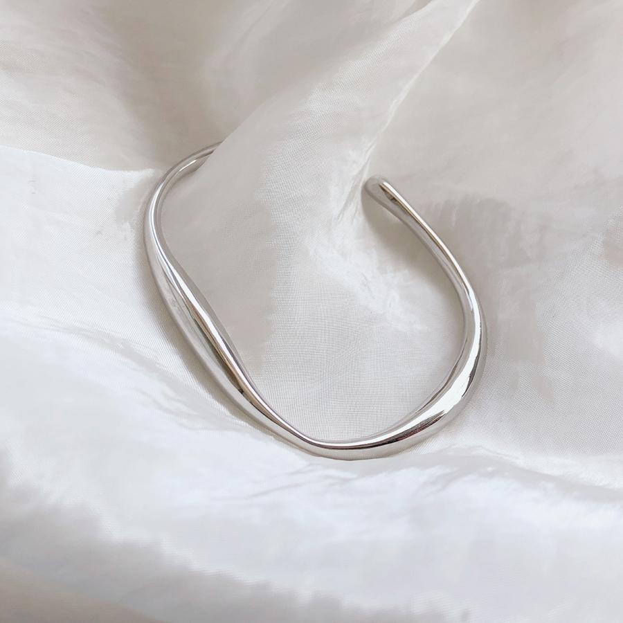 オープン バングル ブレスレット シルバー925 刻印入 アレルギー対応