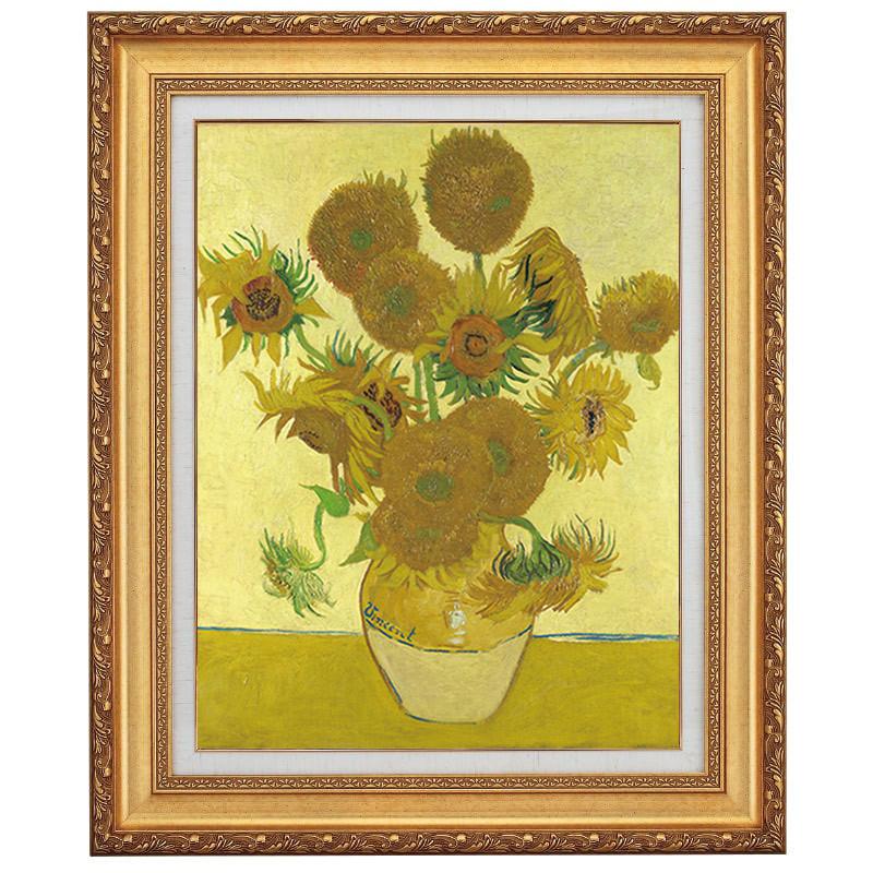 ゴッホ ひまわり レプリカ 6号 立体複製名画 額付き 美術品 絵画