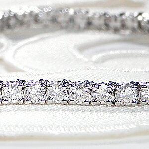 Pt850 5.0ct 豪華 ダイヤモンド テニスブレスレット ダイヤ ブレス