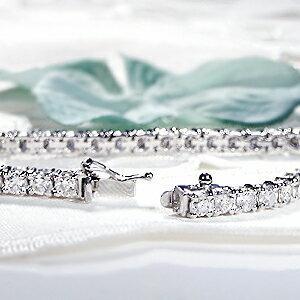 Pt850 5.0ct 豪華 ダイヤモンド テニスブレスレット ダイヤ ブレス