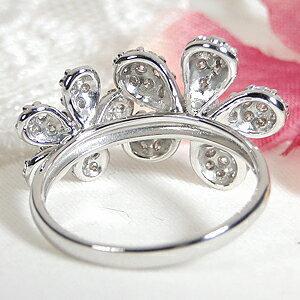 Pt900 1.0ctUP ダイヤモンド フラワー リング 指輪 プラチナ ダイヤ