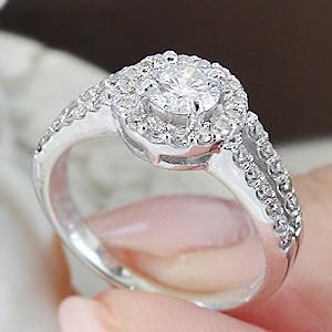 pt900 プラチナ ダイヤモンド ダイヤ 指輪 リング 大粒 SIクラス Good