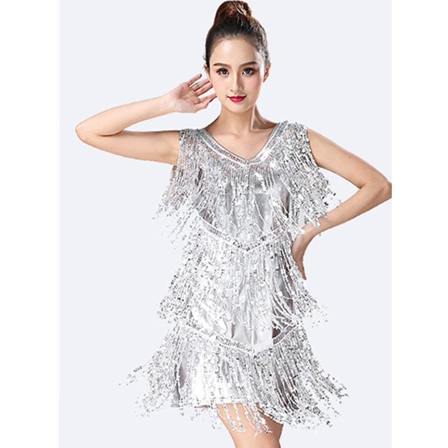 ワンピース ダンス衣装 スパンコール 衣装 コスチューム 社交ダンス