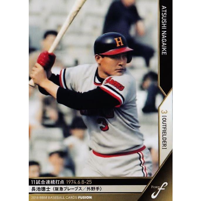 78 【長池徳二/阪急ブレーブス】2018BBM FUSION レギュラー [記録の