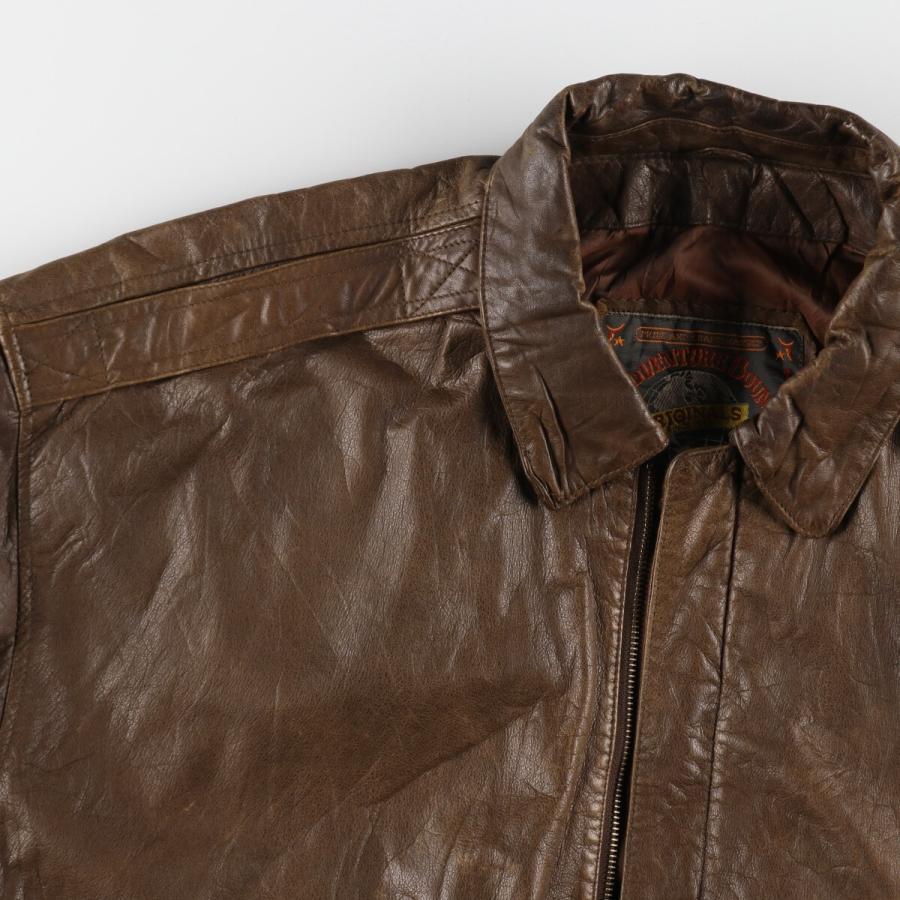 古着 ウィルソン WILSON ADVENTURE BOUND A-2タイプ レザーフライト