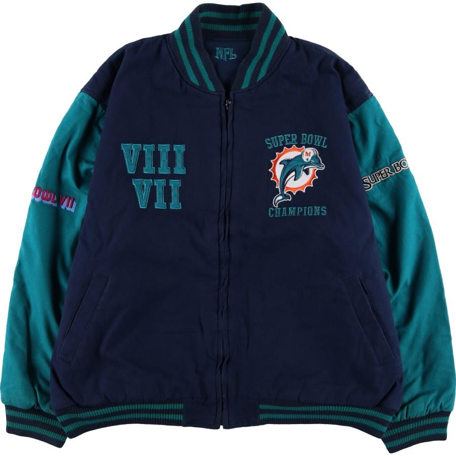 古着 NFL MIAMI DOLPHINS マイアミドルフィンズ リバーシブル コットン