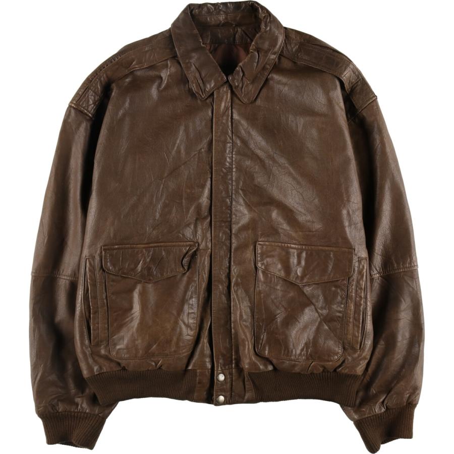 古着 ウィルソン WILSON ADVENTURE BOUND A-2タイプ レザーフライト