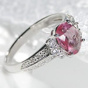 パパラチアサファイア リング ダイヤモンド プラチナ 大粒 9月 誕生石