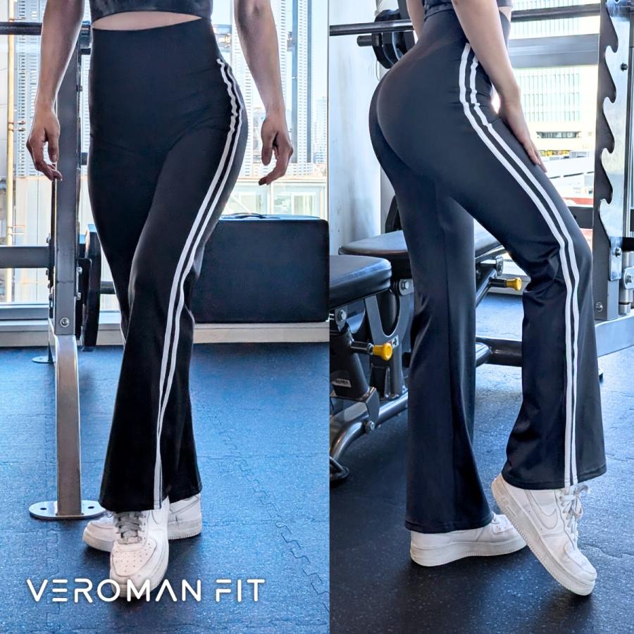 VEROMAN フレアパンツ ヨガ レギンス フレア トレーニング ジム フレア