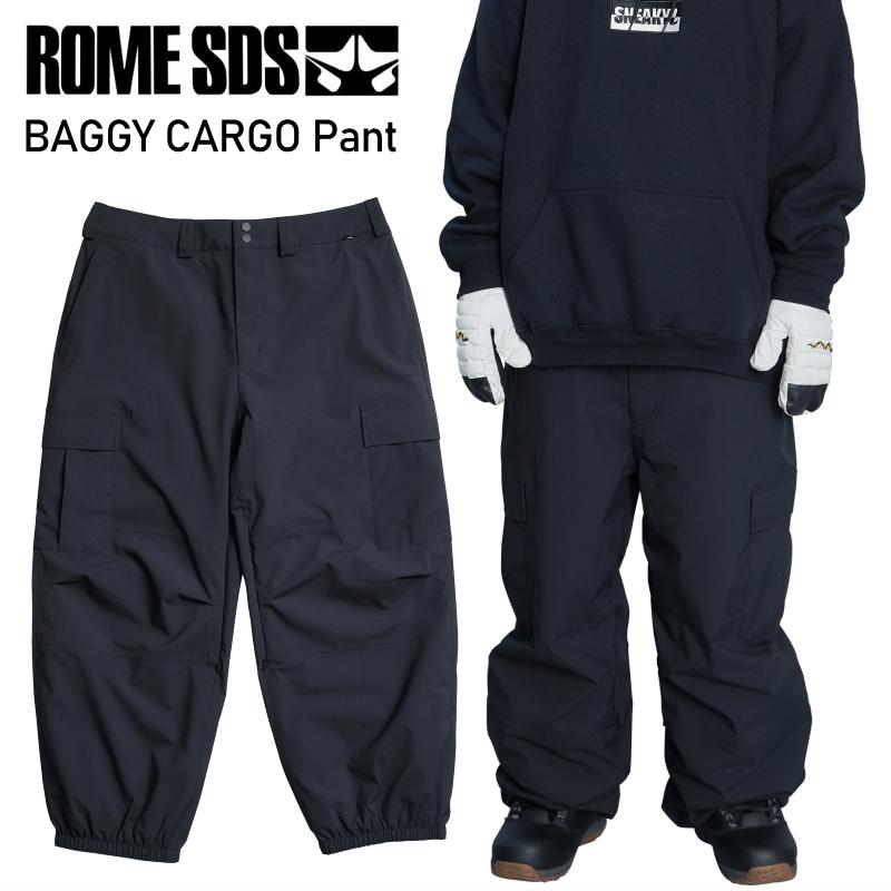 ROME SDS ◎ 24-25 ROME SDS BAGGY CARGO PANT カラー:STRETCH BLACK