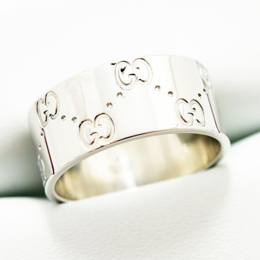 GUCCI（グッチ） リング アイコン 指輪 ワイド K18WG #19 約18.5号