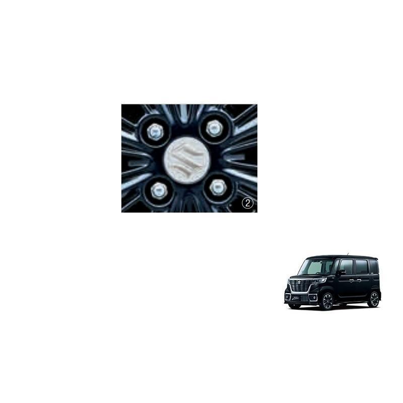 スペーシア アルミホイールセンターキャップ(ホワイト)1台分セット