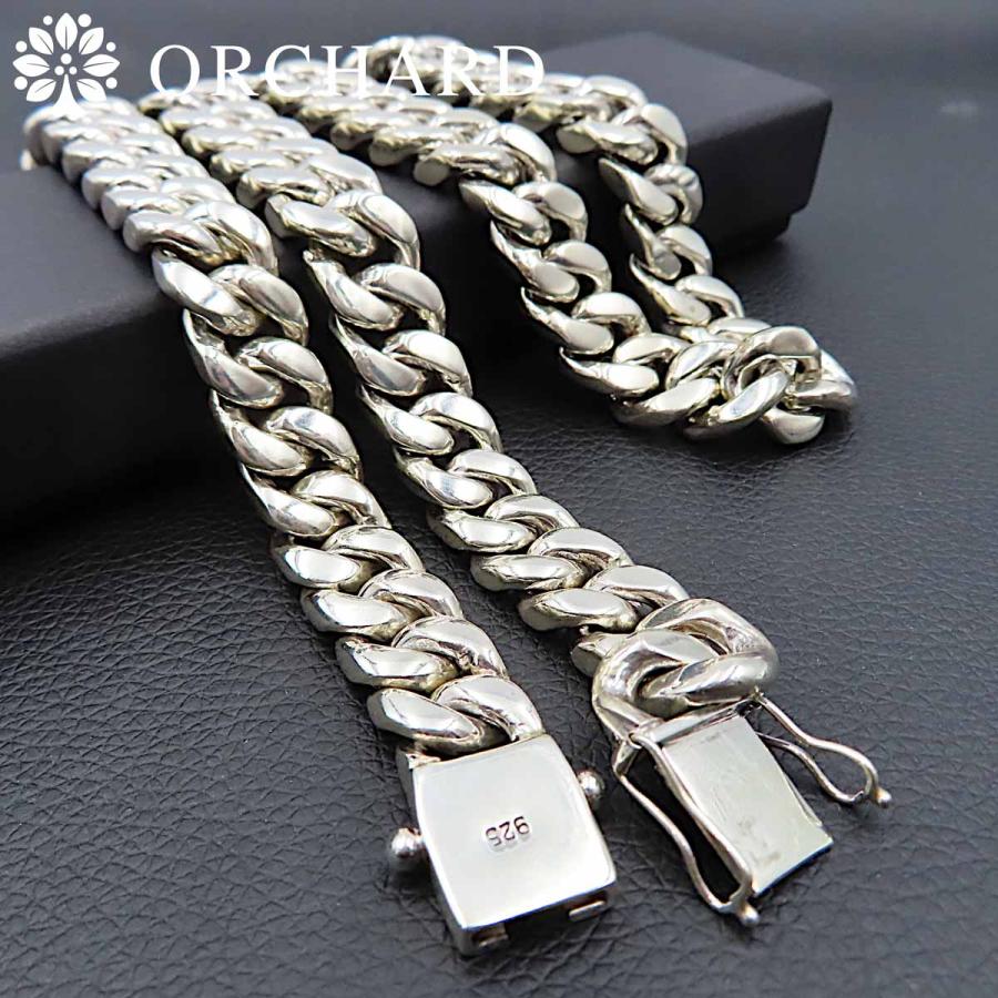 45cm シルバー925 ネックレス マイアミキューバン チェーン 喜平 喜平