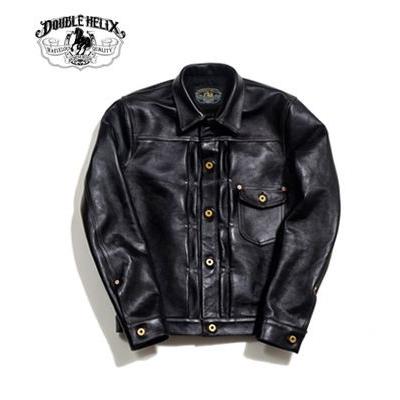 ダブルヘリックス 1stタイプ 茶芯 レザージャケット DOUBLE HELIX