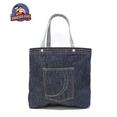 桃太郎ジーンズ（MOMOTARO JEANS） トートバック 銅丹LABEL DENIM TOTE