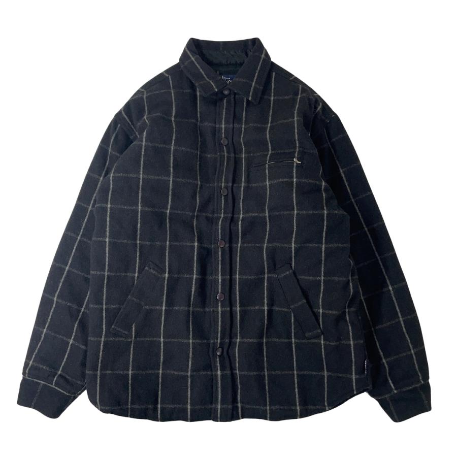 STUSSY（ステューシー） チェック柄ウールジャケット 90'S 紺タグ M