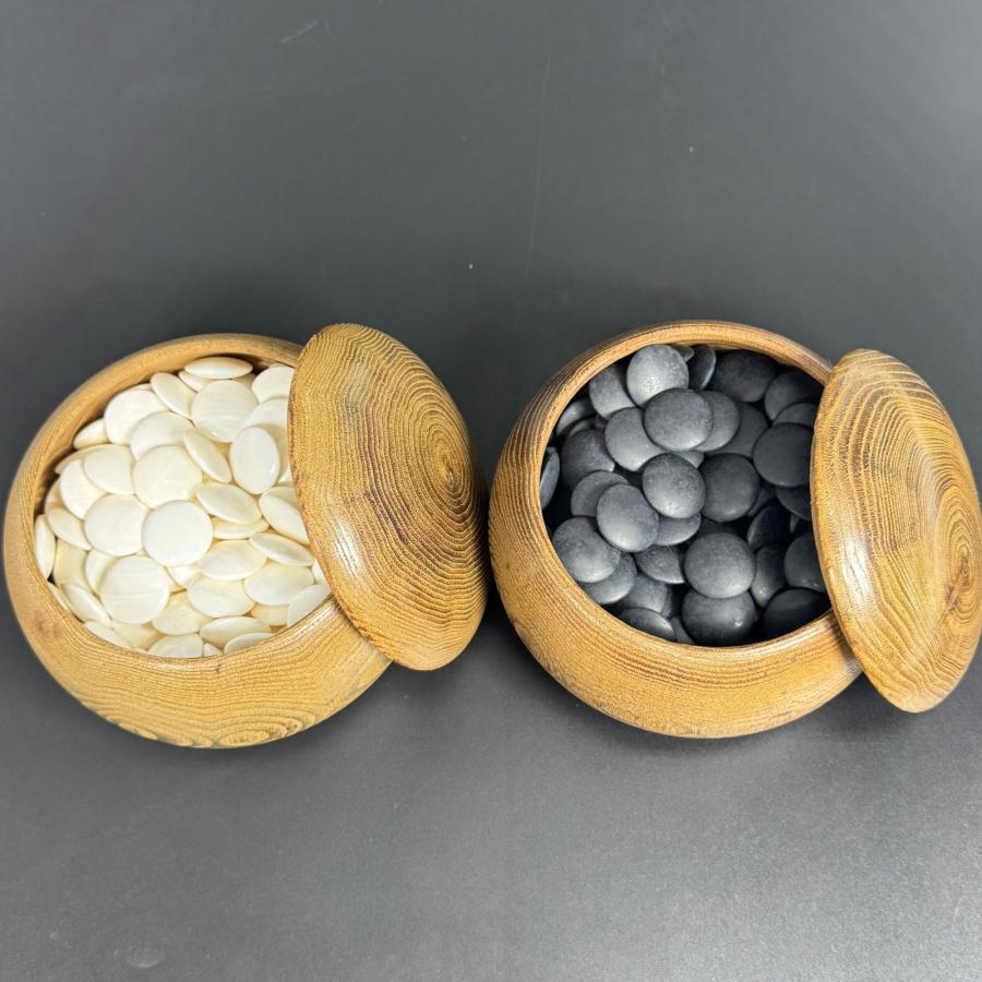 天然本蛤 那智 黒石 碁石 骨董/囲碁/碁笥/碁石/雪印/月印/華印