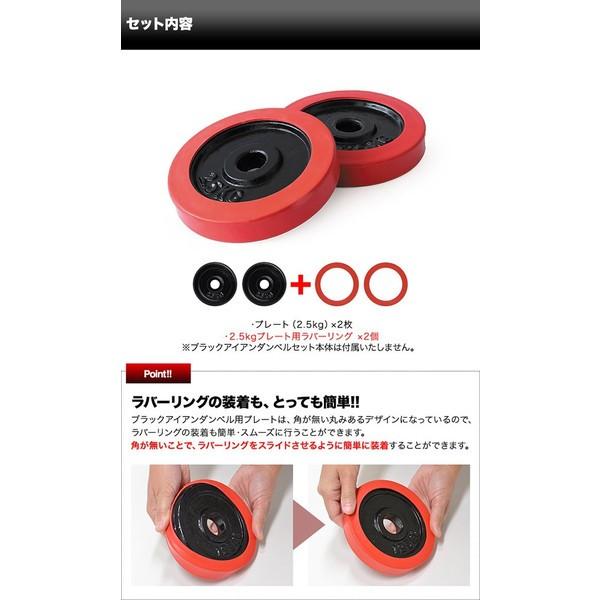 ダンベル バーベル 用 プレート 2.5kg 2個セット ブラックアイアン +