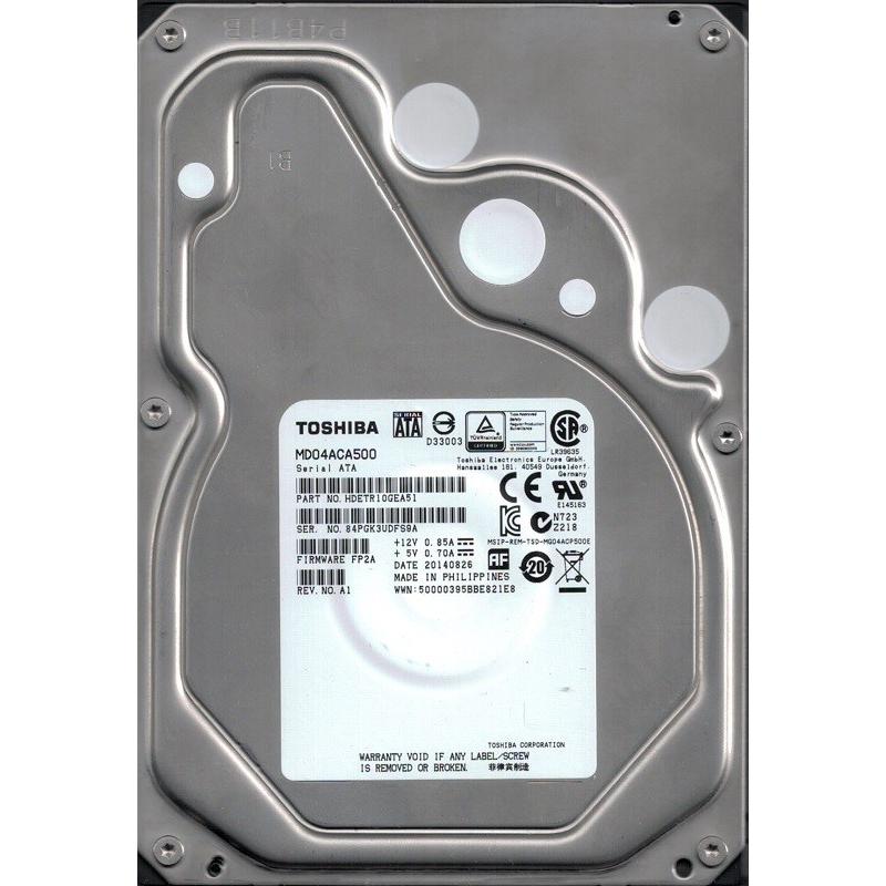TOSHIBA（東芝） HDD 5TB 3.5インチ SATA 512e MD04ACA500 7200rpm