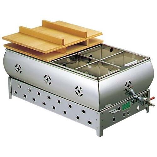 EBM 18−8 おでん鍋 尺5（45cm）LP / 業務用 6ッ仕切 ガス