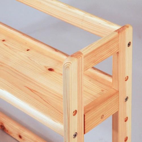 ヒノキクラフト 学習机 上置き棚 卓上本棚 木製 ミドル デスクスタンド