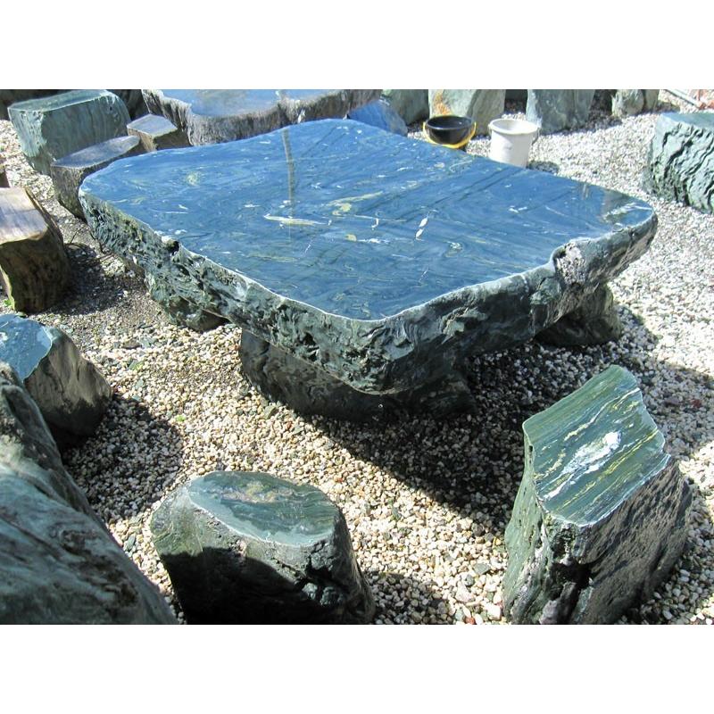 四国青石 テーブル・イス4脚セット : 銘石 庭石 増樹 - 通販 - Yahoo