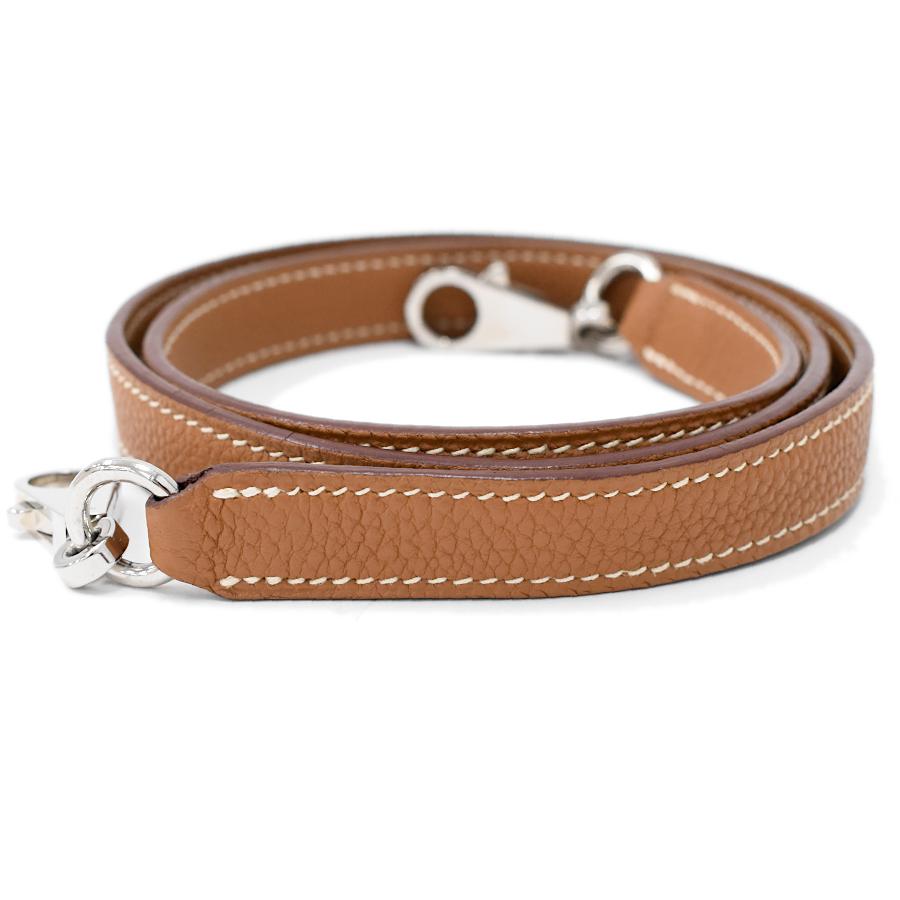 HERMES（エルメス） ショルダーストラップ レザー ブラウン シルバー