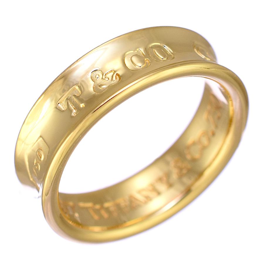 Tiffany 1837 新品同様 ティファニー リング 指輪 K18 イエロー