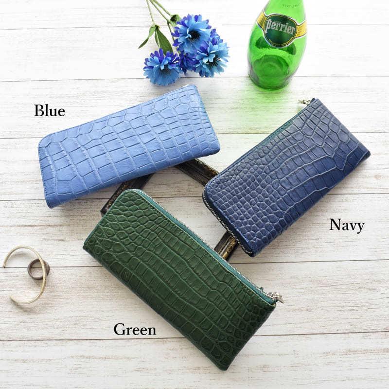 MGSABLE 長財布 クロコダイル メンズ ワニ革 本物 本革 L字 ブラウン