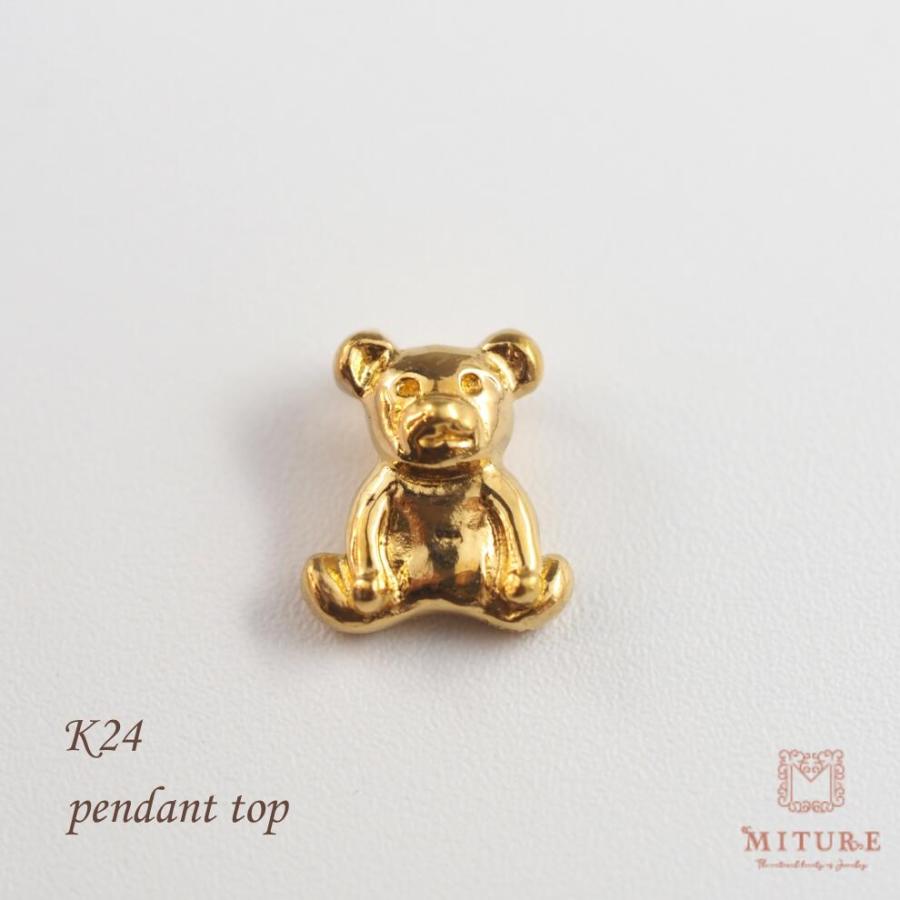 ペンダントトップ 24金 ペンダント 純金 k24 24K くま クマ 熊