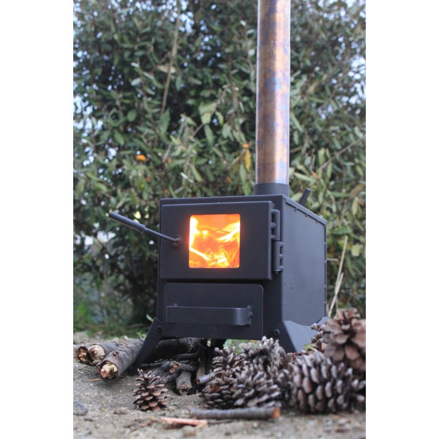 薪ストーブ ソロキャンプ 排気ダンパー標準装備 小型薪ストーブ ミヤイ