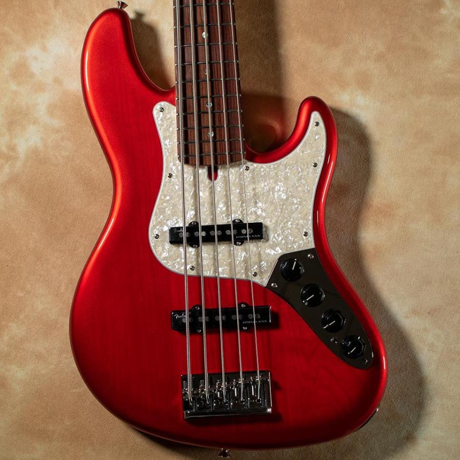 Fender/Made in Japan Limited Deluxe Jazz Bass V Crimson Red Burst