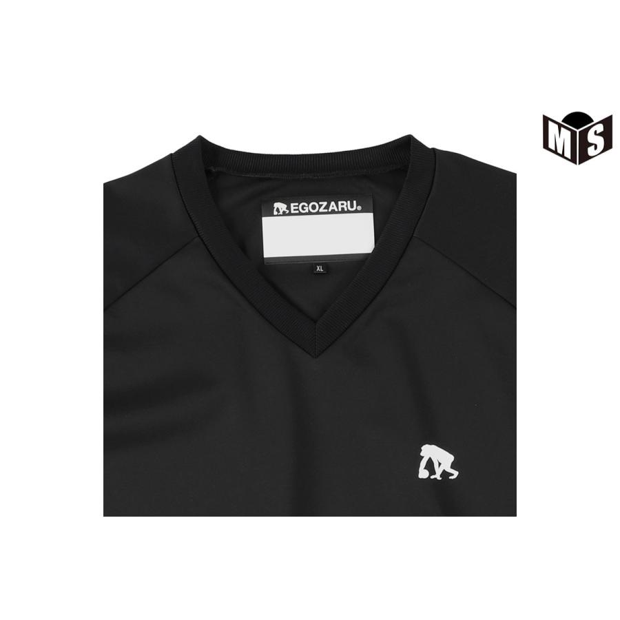 バスケ ウェア エゴザル EGOZARU Vネックウィンドジャケット ブラック