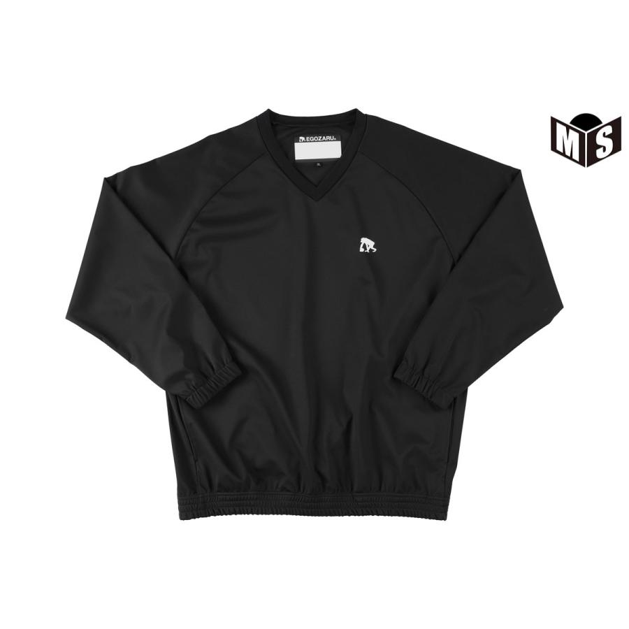 バスケ ウェア エゴザル EGOZARU Vネックウィンドジャケット ブラック