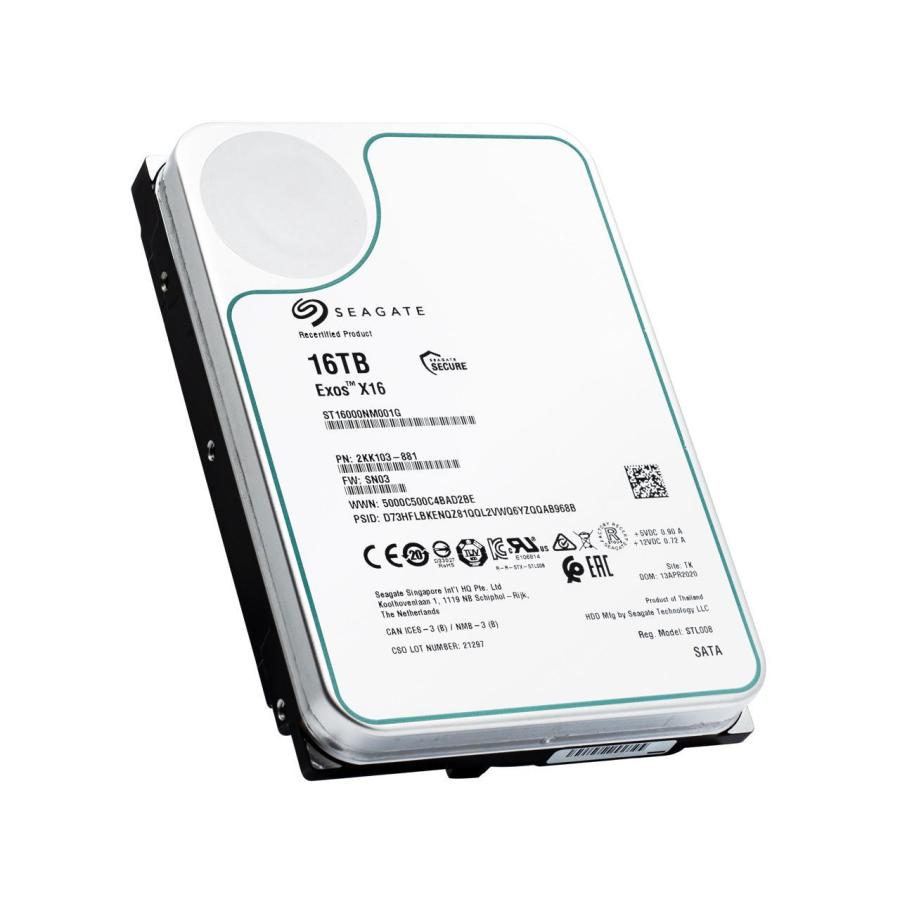 Exos Seagate ST16000NM0001G X16 3.5” 内蔵HDD 16TB SATA600 7200rpm