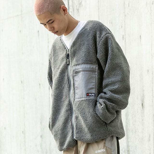 SILAS（サイラス） メンズ ボアフリース ジップ ジャケット BOAFLEECE