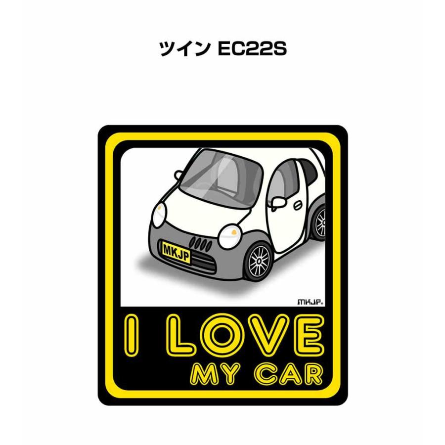 MKJP I LOVE MY CARステッカー 2枚入り スズキ ツイン EC22S ゆう