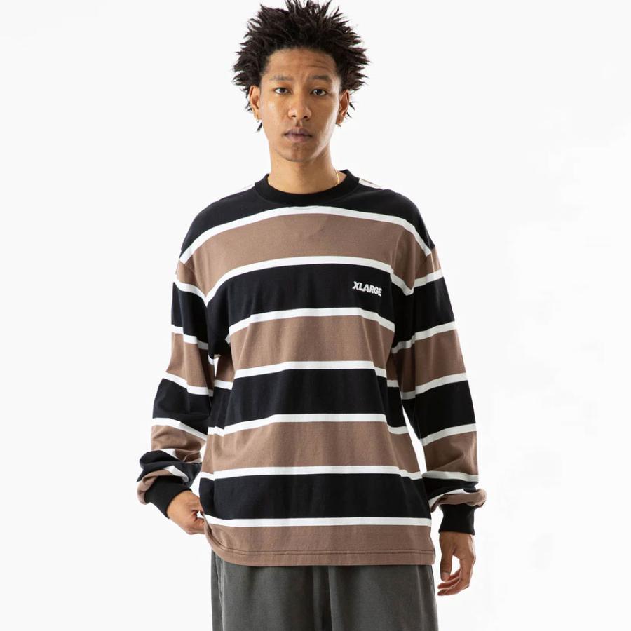 XLARGE（エクストラ ラージ） ロンT Tシャツ STANDARD LOGO STRIPED L