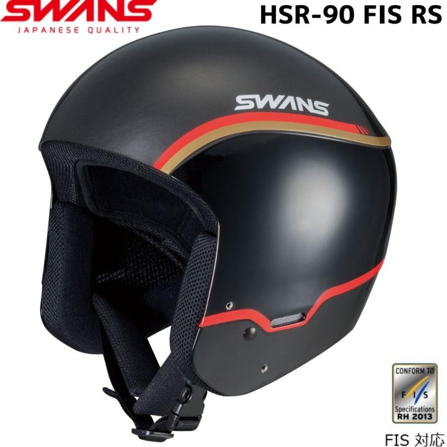 SWANS（スワンズ） FIS対応 レーシング ヘルメット ブラック ゴールド