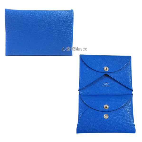 ≪新品≫エルメス カードケース カルヴィ デュオ ブルーイドラ